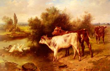 Walter Hunt : Calves Watering